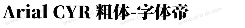 Arial CYR 粗体字体转换